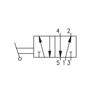 Zawór mechaniczny 228.52.9/2 Pneumax 5/2 G 1/8, dźwignia, bistabilny